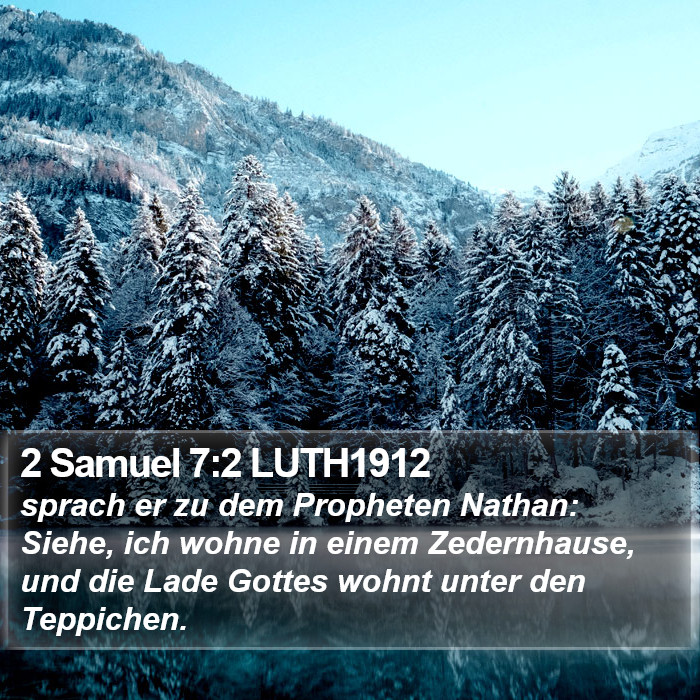 2 Samuel 7:2 LUTH1912 Bible Study