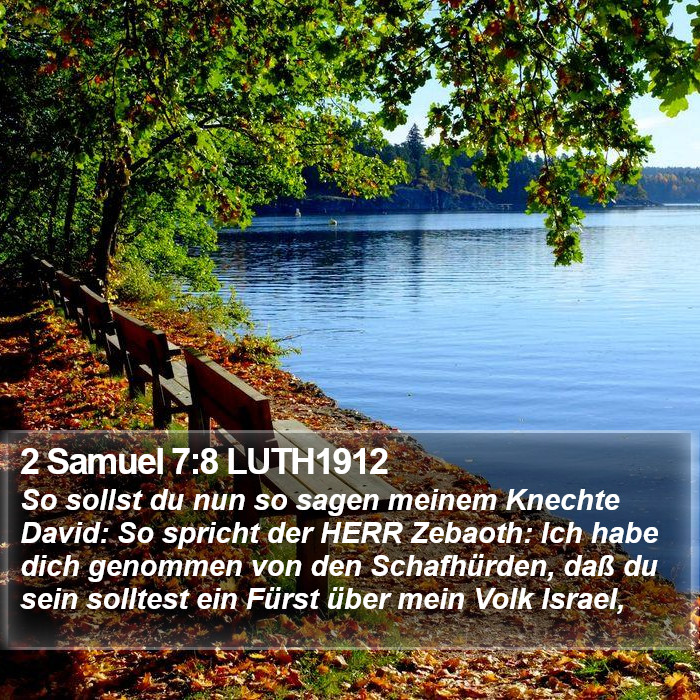 2 Samuel 7:8 LUTH1912 Bible Study