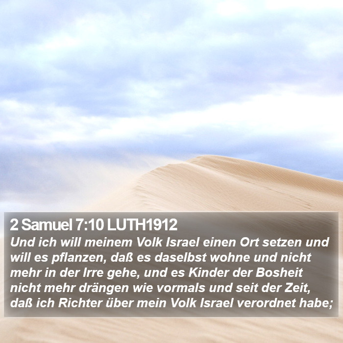 2 Samuel 7:10 LUTH1912 Bible Study