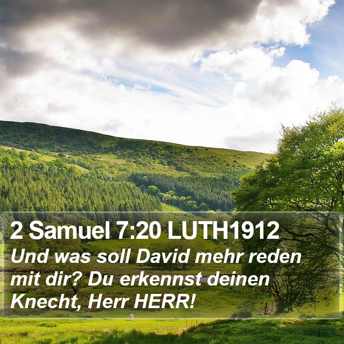 2 Samuel 7:20 LUTH1912 Bible Study