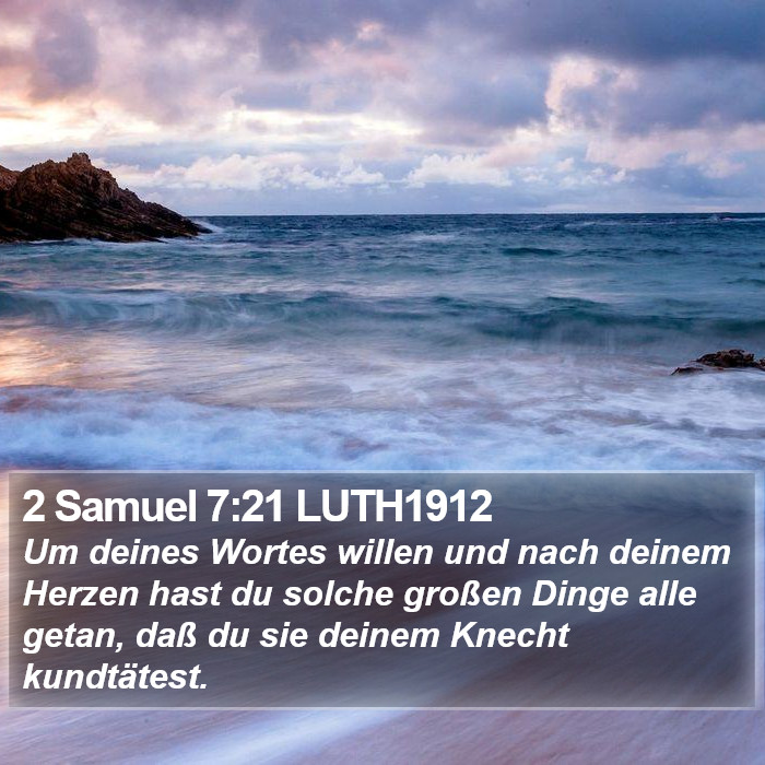 2 Samuel 7:21 LUTH1912 Bible Study