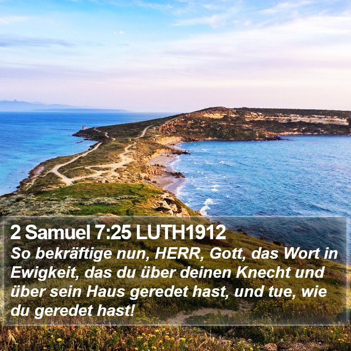 2 Samuel 7:25 LUTH1912 Bible Study