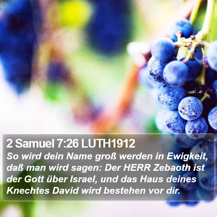 2 Samuel 7:26 LUTH1912 Bible Study
