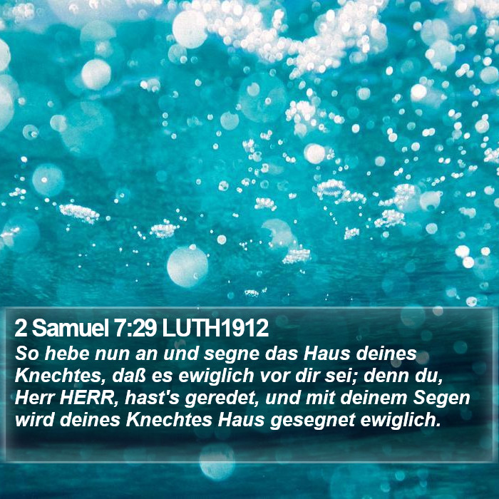 2 Samuel 7:29 LUTH1912 Bible Study