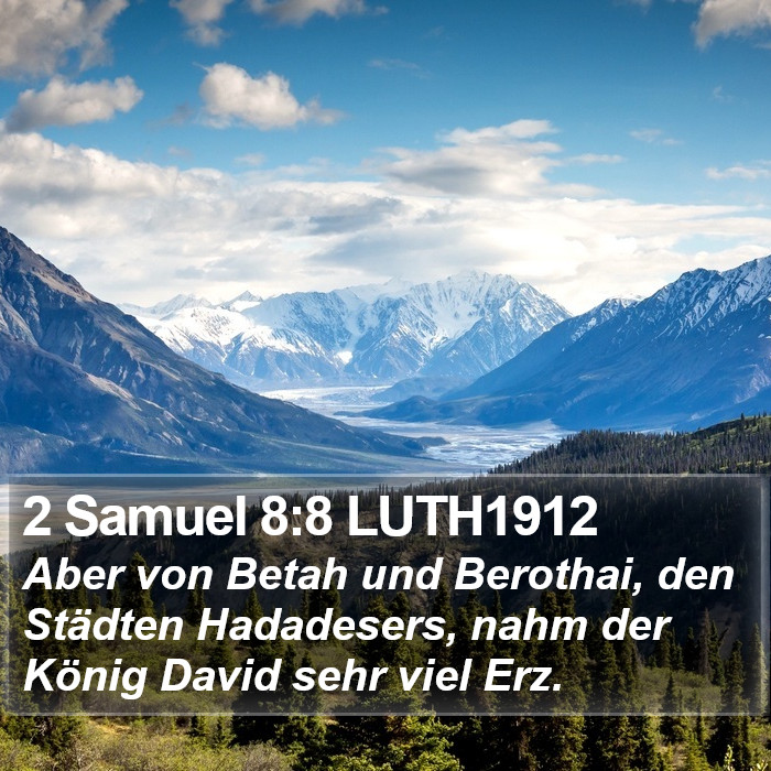 2 Samuel 8:8 LUTH1912 Bible Study