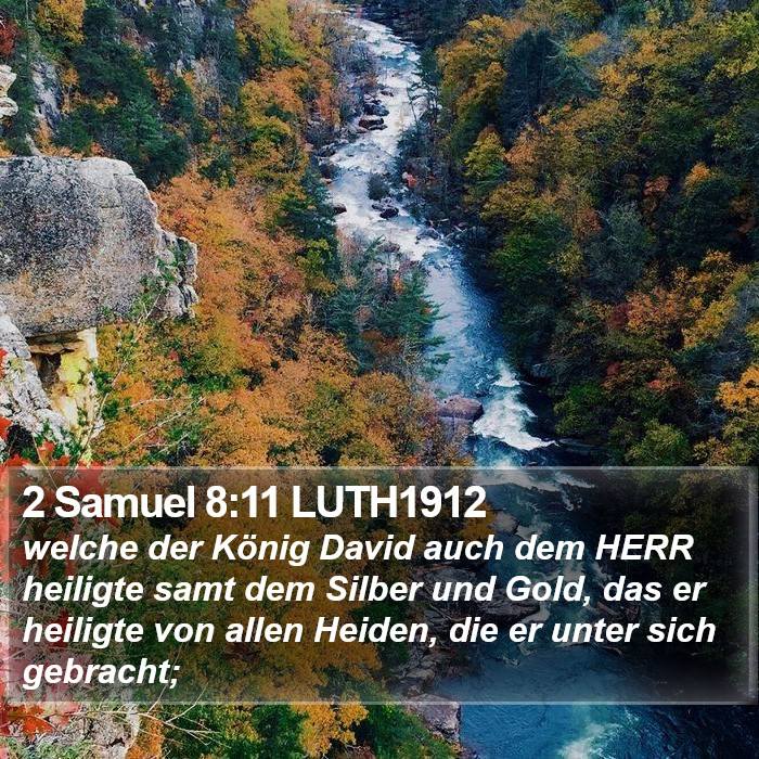 2 Samuel 8:11 LUTH1912 Bible Study