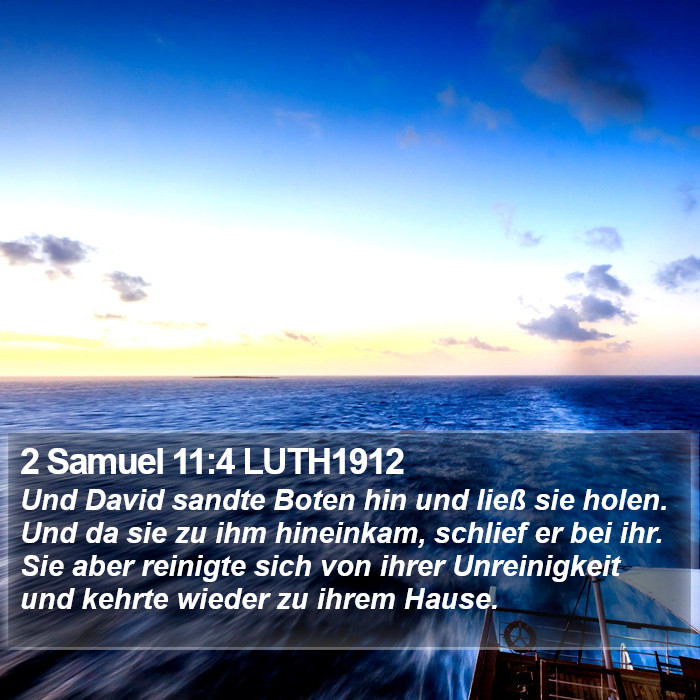 2 Samuel 11:4 LUTH1912 Bible Study