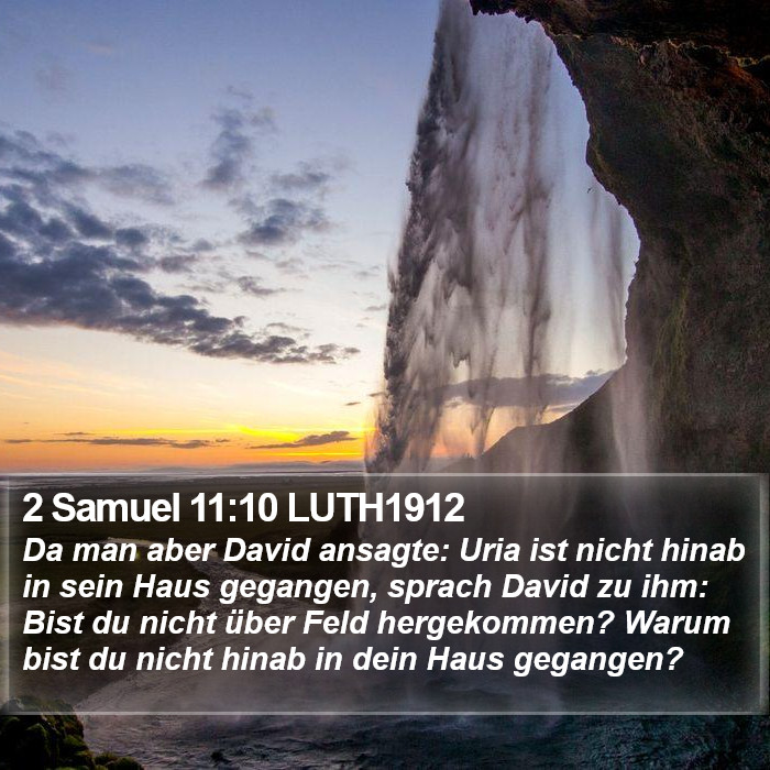 2 Samuel 11:10 LUTH1912 Bible Study