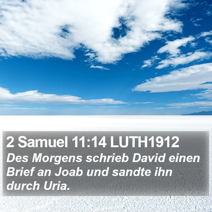 2 Samuel 11:14 LUTH1912 Bible Study