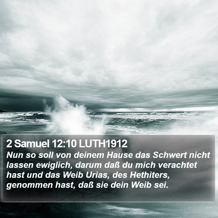 2 Samuel 12:10 LUTH1912 Bible Study