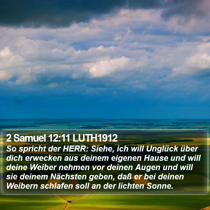 2 Samuel 12:11 LUTH1912 Bible Study