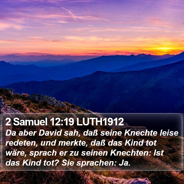 2 Samuel 12:19 LUTH1912 Bible Study
