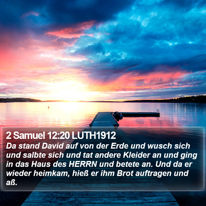 2 Samuel 12:20 LUTH1912 Bible Study
