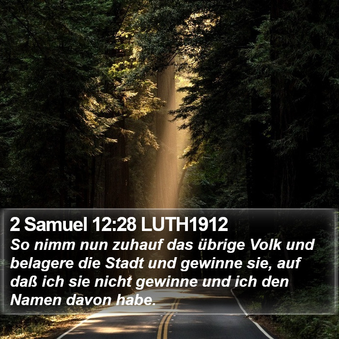 2 Samuel 12:28 LUTH1912 Bible Study