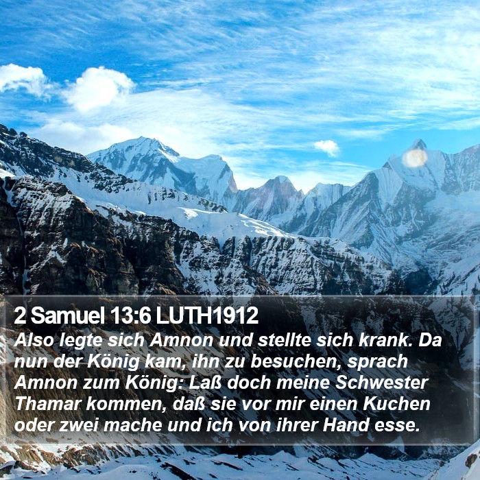 2 Samuel 13:6 LUTH1912 Bible Study