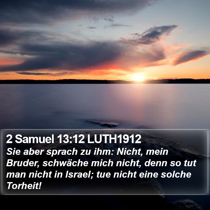 2 Samuel 13:12 LUTH1912 Bible Study