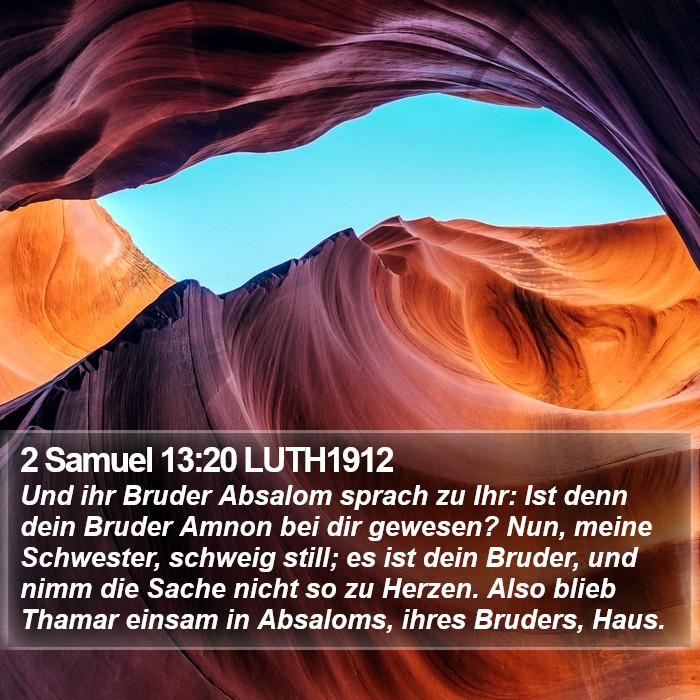 2 Samuel 13:20 LUTH1912 Bible Study