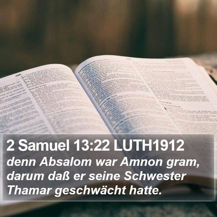 2 Samuel 13:22 LUTH1912 Bible Study