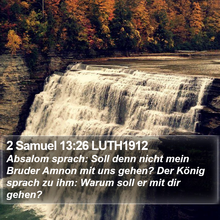 2 Samuel 13:26 LUTH1912 Bible Study