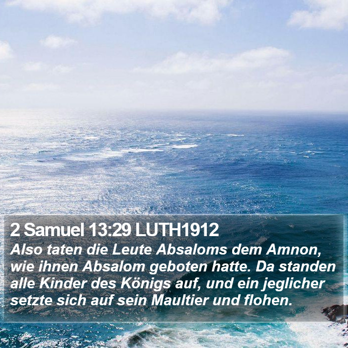 2 Samuel 13:29 LUTH1912 Bible Study