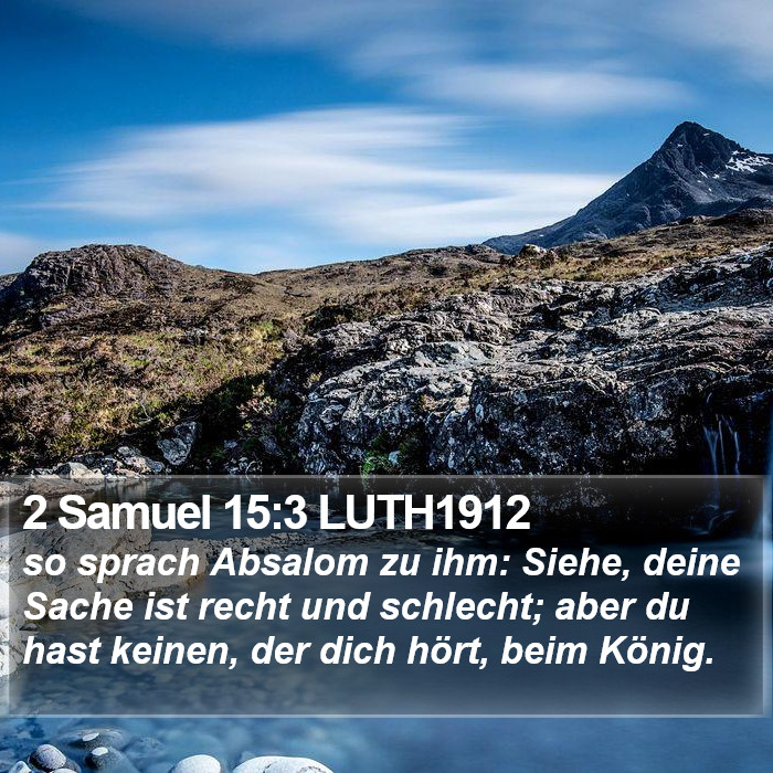 2 Samuel 15:3 LUTH1912 Bible Study