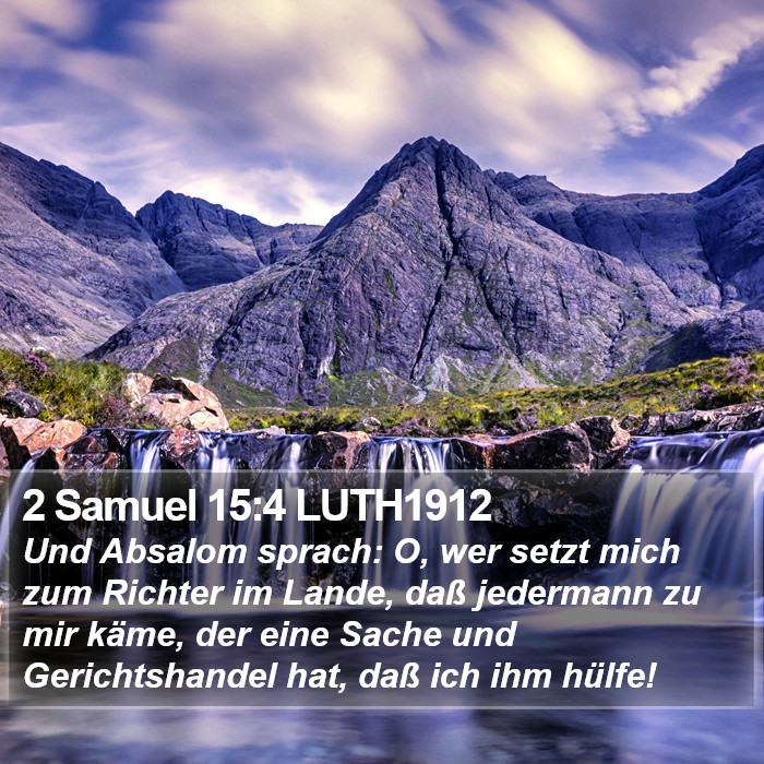 2 Samuel 15:4 LUTH1912 Bible Study