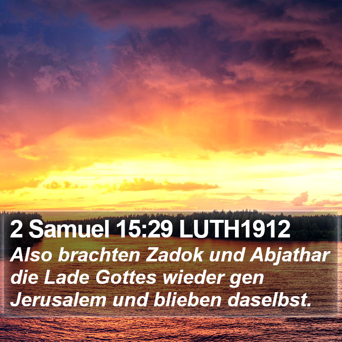 2 Samuel 15:29 LUTH1912 Bible Study