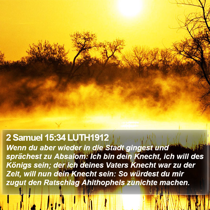 2 Samuel 15:34 LUTH1912 Bible Study