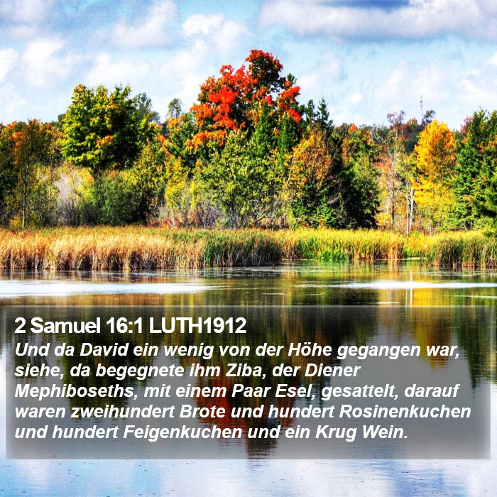 2 Samuel 16:1 LUTH1912 Bible Study