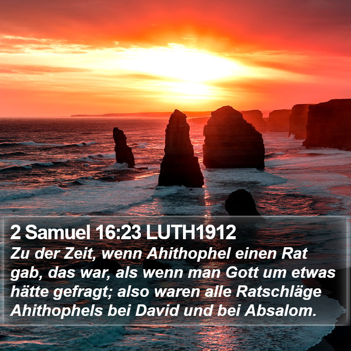 2 Samuel 16:23 LUTH1912 Bible Study