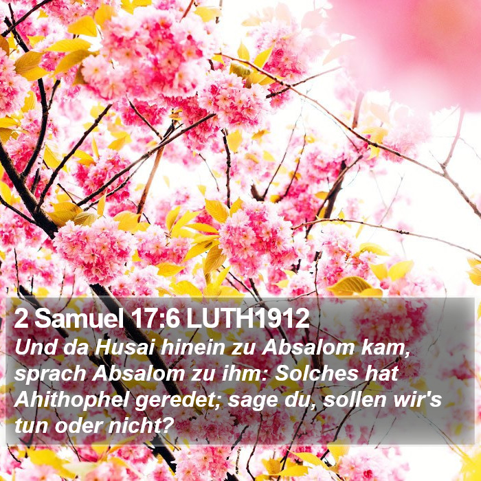 2 Samuel 17:6 LUTH1912 Bible Study