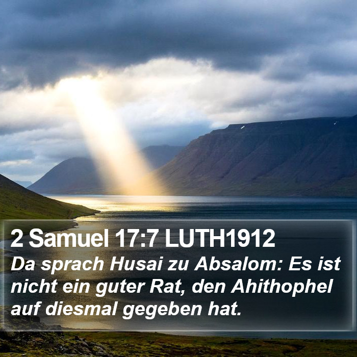 2 Samuel 17:7 LUTH1912 Bible Study