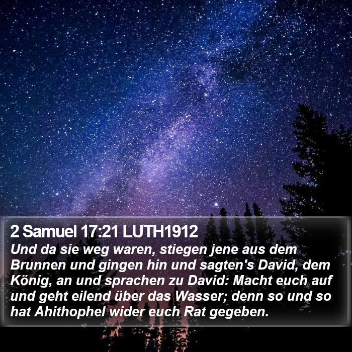 2 Samuel 17:21 LUTH1912 Bible Study