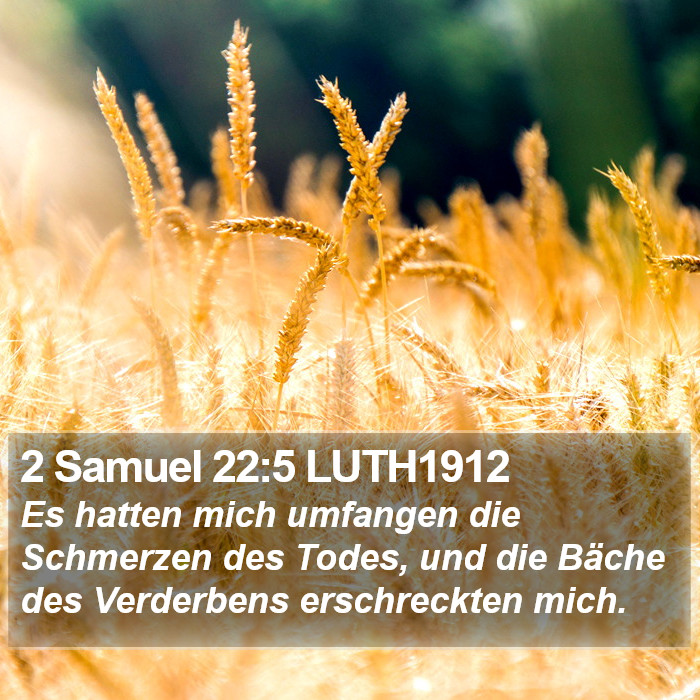 2 Samuel 22:5 LUTH1912 Bible Study