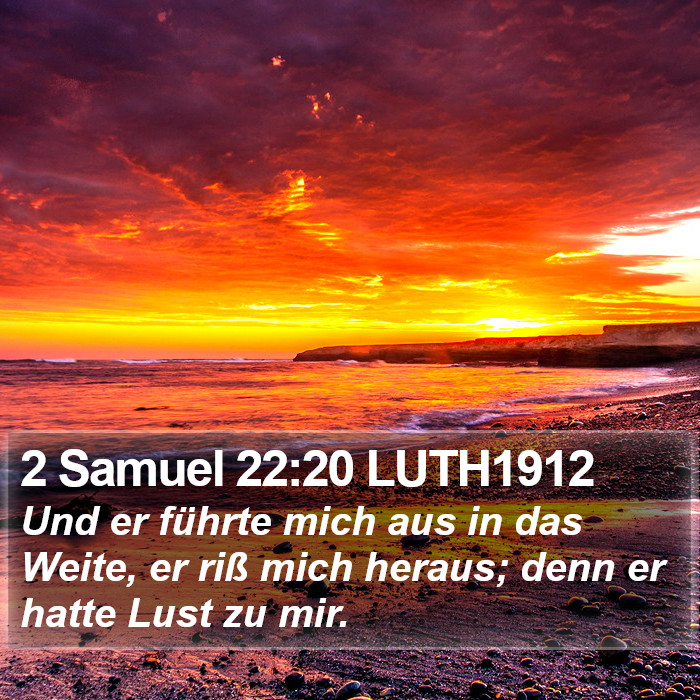 2 Samuel 22:20 LUTH1912 Bible Study