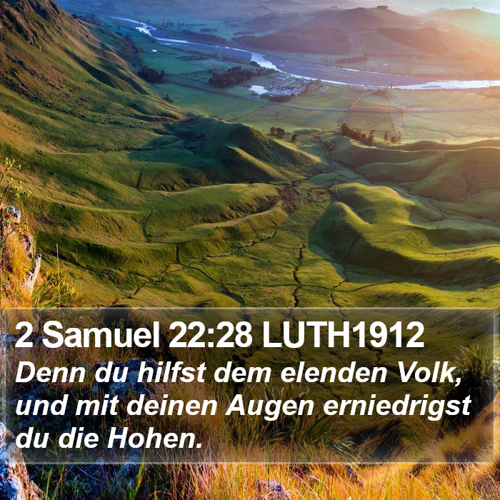 2 Samuel 22:28 LUTH1912 Bible Study