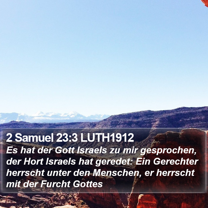 2 Samuel 23:3 LUTH1912 Bible Study
