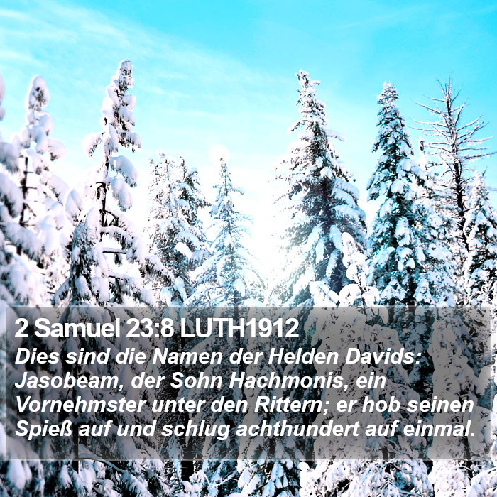 2 Samuel 23:8 LUTH1912 Bible Study