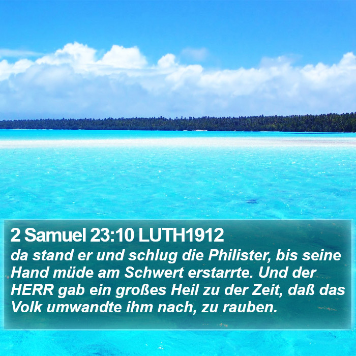2 Samuel 23:10 LUTH1912 Bible Study