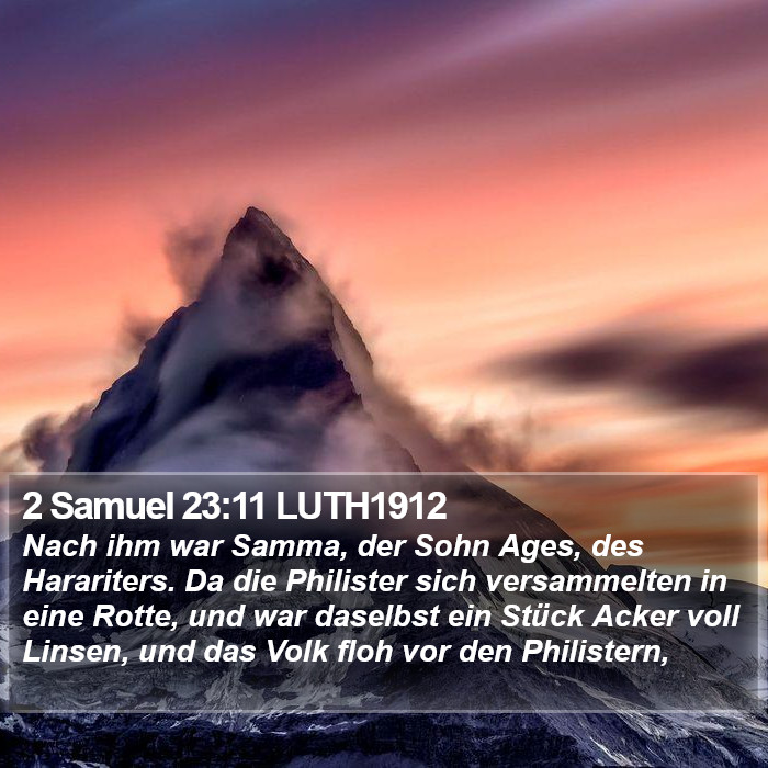 2 Samuel 23:11 LUTH1912 Bible Study