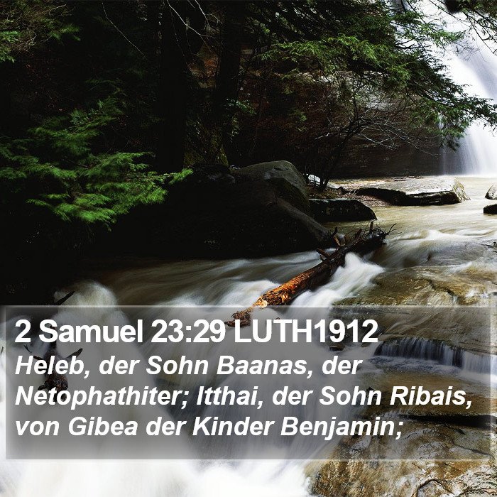 2 Samuel 23:29 LUTH1912 Bible Study