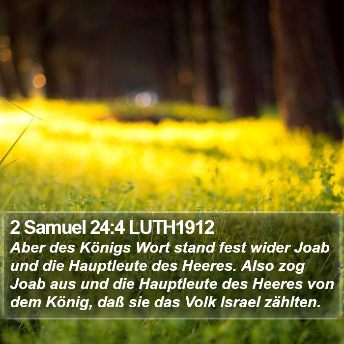 2 Samuel 24:4 LUTH1912 Bible Study