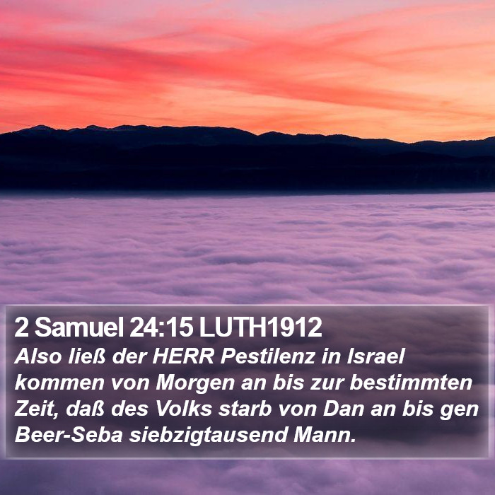 2 Samuel 24:15 LUTH1912 Bible Study