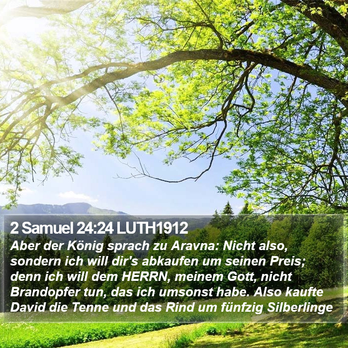 2 Samuel 24:24 LUTH1912 Bible Study