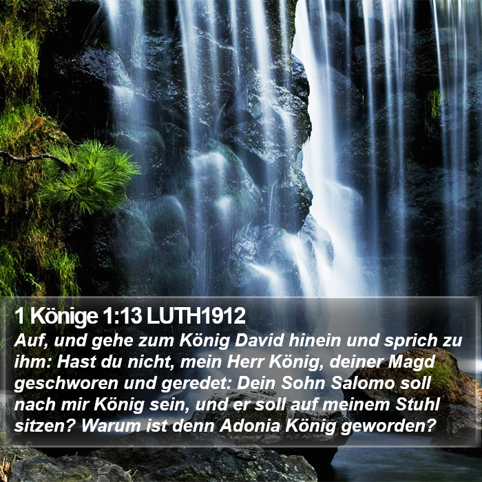 1 Könige 1:13 LUTH1912 Bible Study