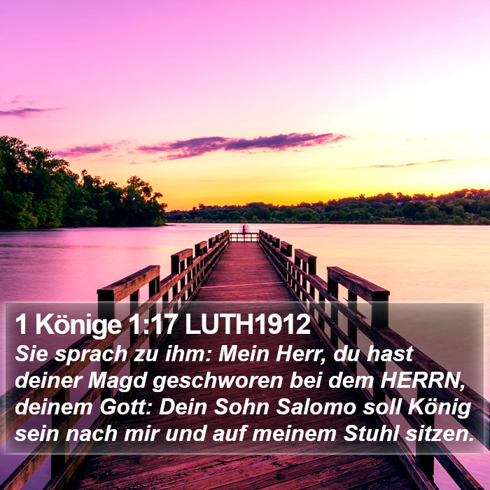 1 Könige 1:17 LUTH1912 Bible Study