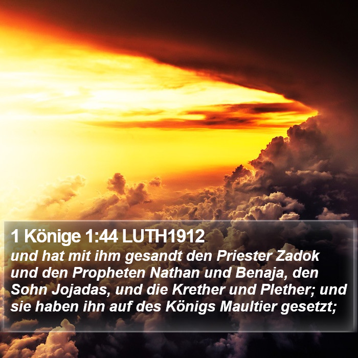 1 Könige 1:44 LUTH1912 Bible Study