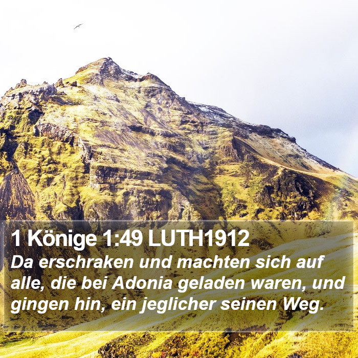 1 Könige 1:49 LUTH1912 Bible Study