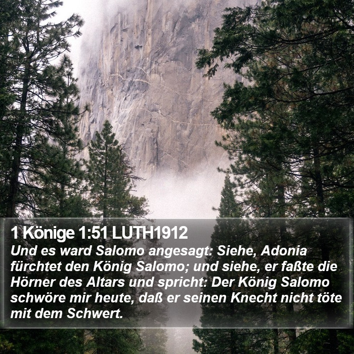 1 Könige 1:51 LUTH1912 Bible Study