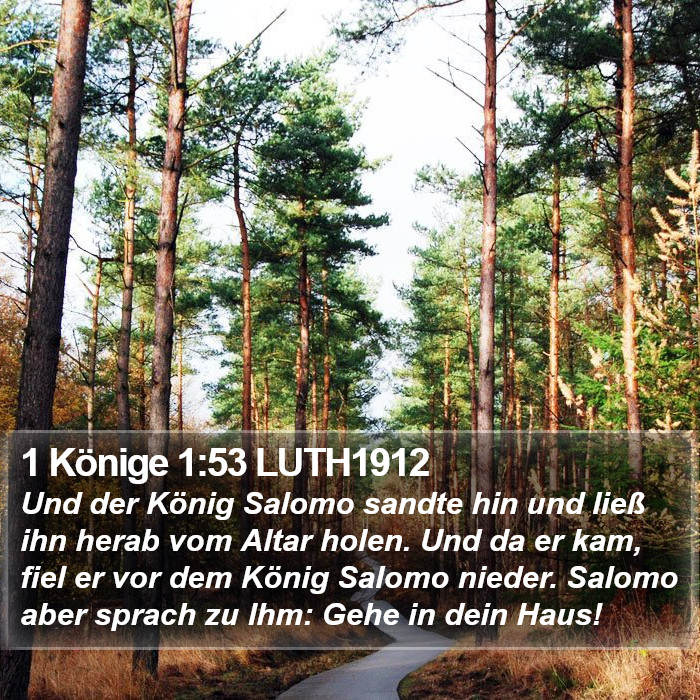 1 Könige 1:53 LUTH1912 Bible Study